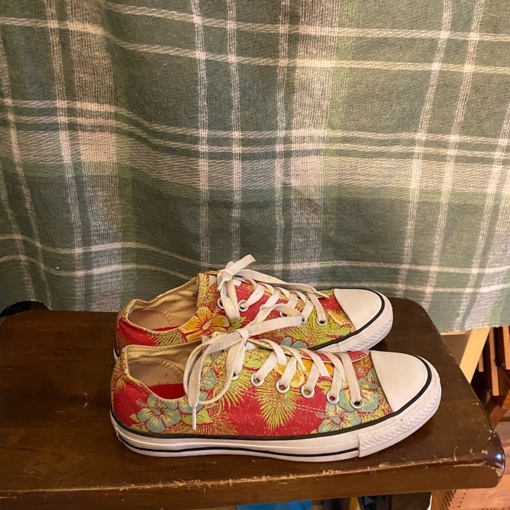 Converse all star summer vibes tropical print lows size 8 - Picture 2 of 8